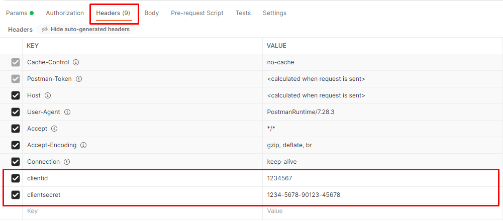 Postman Headers