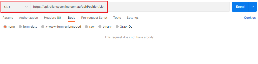 Postman Production GET Example